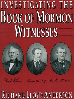 cover image of Investigating the Book of Mormon Witnesses